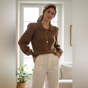 Ba&sh $350 Mohair wool blend Tilte jumper sweater Size L.